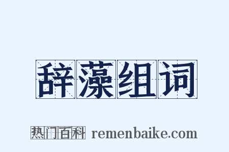 辞藻组词是什么意思的图片